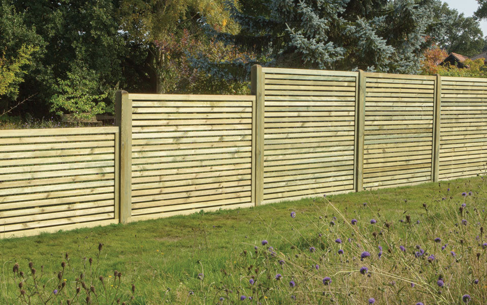 Slatted fencing